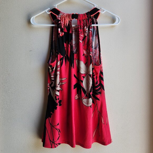 Tahari Pink Tropical Halter Top Size Small - Picture 13 of 16